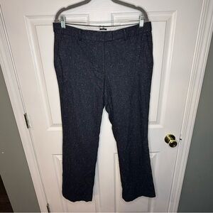 Talbots Windsor Gray Cropped Pants Wool Blend Herringbone Pattern Size 12 GUC